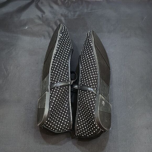 BRAND NEW TOP MODA MESH STUDDED  BUCKLE STRAP COMFORTABLE BALLERINA  FLATS G1 - Picture 12 of 16